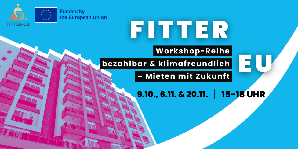 Plakat: Workshop-Reihe bezahlbar & klimafreundlich - Mieten mit Zukunft | Quelle: Münchner Forum e.V.